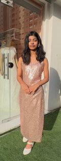 Rose gold sleeveless