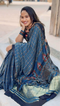 Gajji Silk Saree Blue