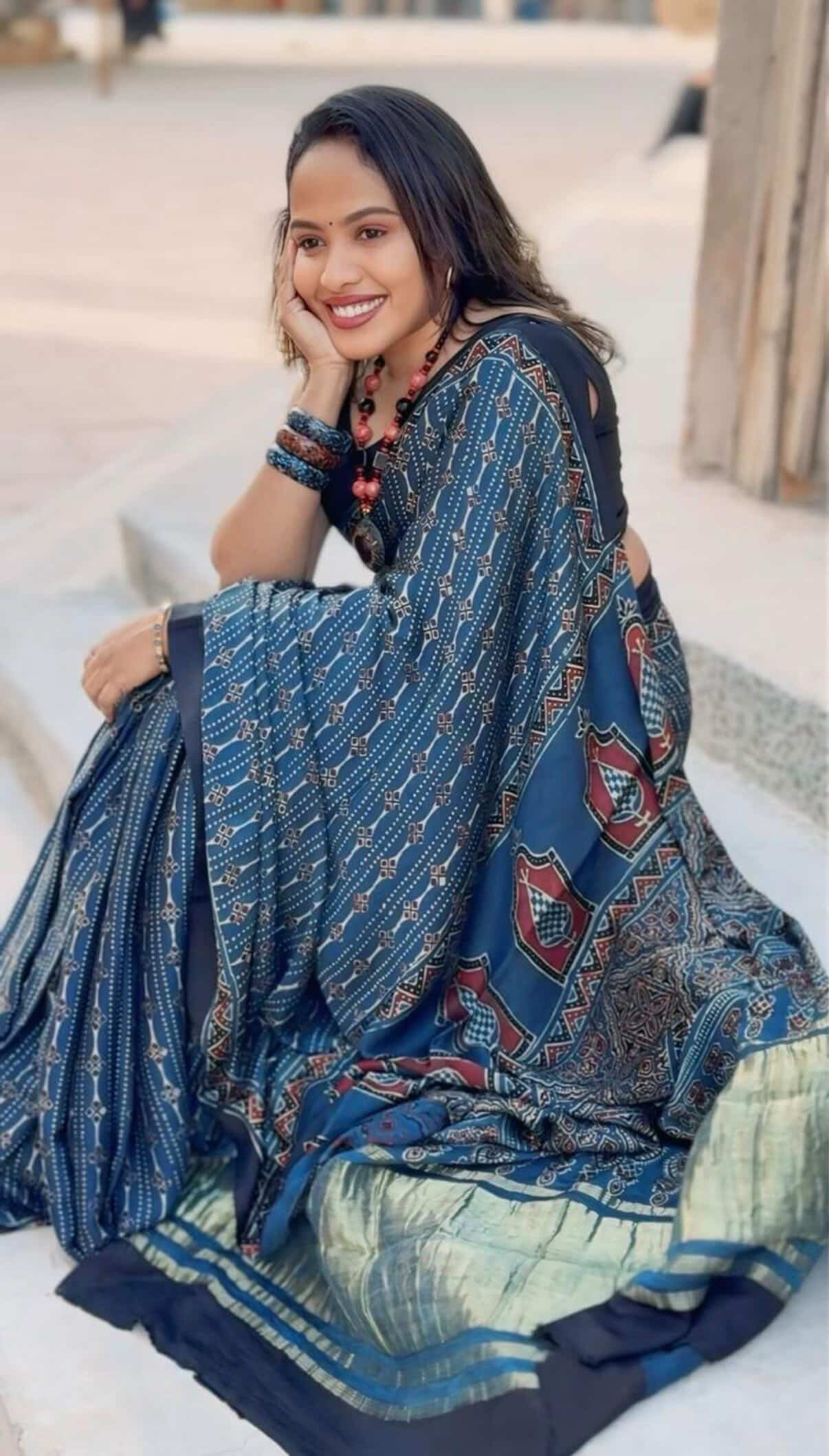 Gajji Silk Saree Blue